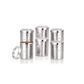 Ebun Hand Hammered Stainless Steel Top See Through Containers 500 Gms Capacity - Pack of 6