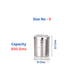 Ebun Hand Hammered Stainless Steel Top See Through Containers 500 Gms Capacity - Pack of 6