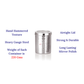 Ebun Hand Hammered Stainless Steel Top See Through Containers 500 Gms Capacity - Pack of 6