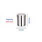 Ebun Stainless Steel Top See Through Containers Combo Set of 500 Gms - Pack of 6