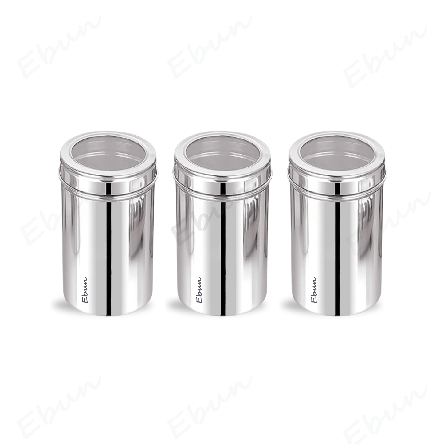 Ebun Stainless Steel Top See Though Containers 500 Gms Capacity