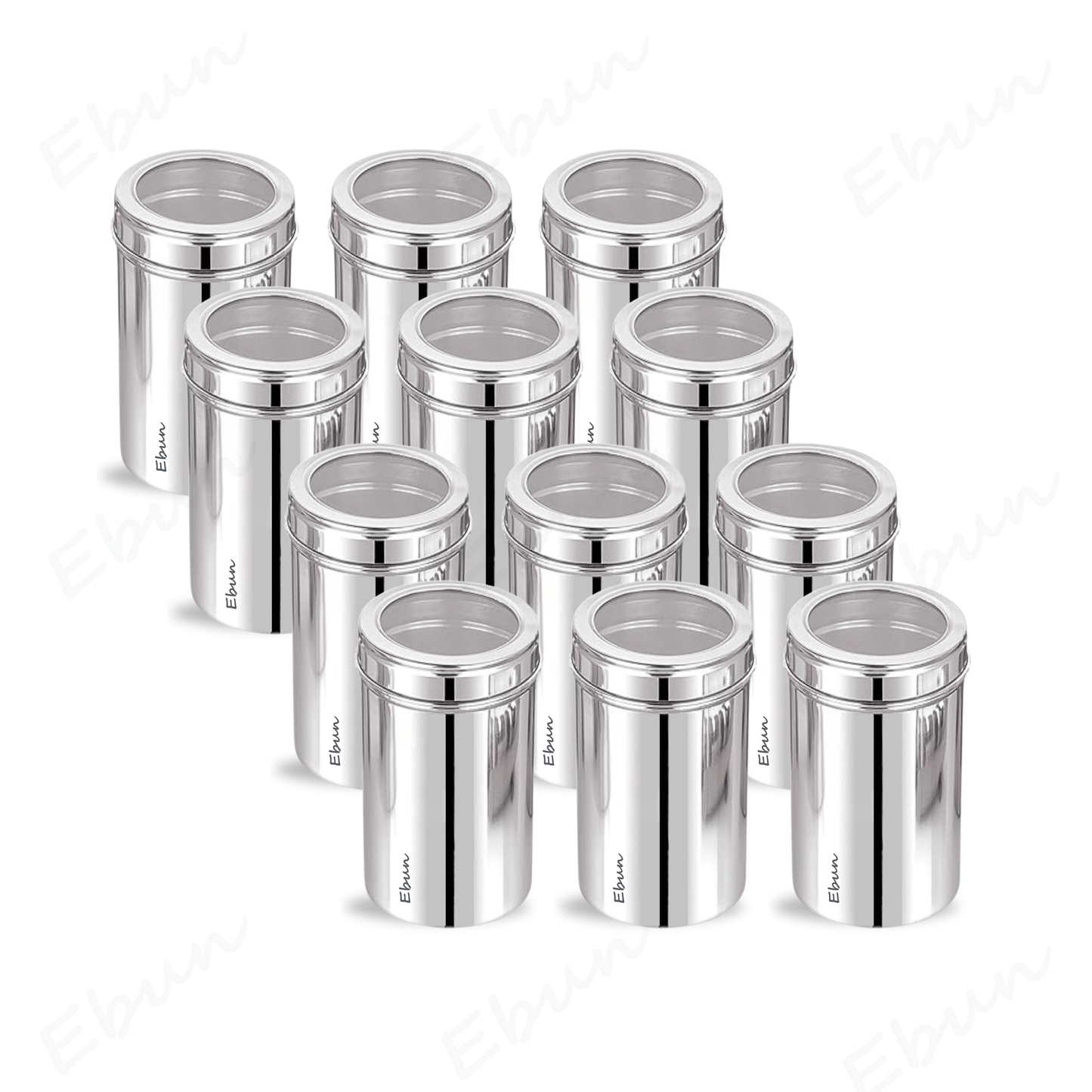 Ebun Stainless Steel Top See Though Containers 500 Gms Capacity