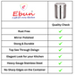 Ebun Stainless Steel Top See Through Containers Combo Set of 200 Gms - Pack of 6