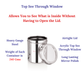 Ebun Stainless Steel Top See Through Containers Combo Set of 500 Gms - Pack of 6