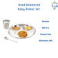 Ebun Stainless Steel Hand Hammered Baby Dinner Set - 5 Pieces (Pack of 1)