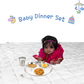 Ebun Stainless Steel Hand Hammered Baby Dinner Set - 5 Pieces (Pack of 1)