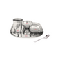 Ebun Stainless Steel Hand Hammered Baby Dinner Set - 5 Pieces (Pack of 1)