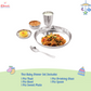 Ebun Stainless Steel Hand Hammered Baby Dinner Set - 5 Pieces (Pack of 1)