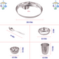 Ebun Stainless Steel Hand Hammered Baby Dinner Set - 5 Pieces (Pack of 1)