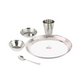 Ebun Stainless Steel Hand Hammered Baby Dinner Set - 5 Pieces (Pack of 1)