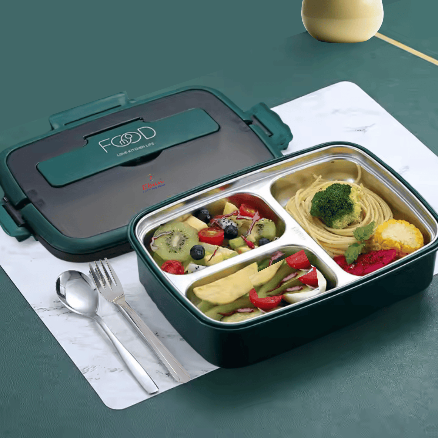 Ebun Stainless Steel Lunch Box for Kids for School - 1350 Ml