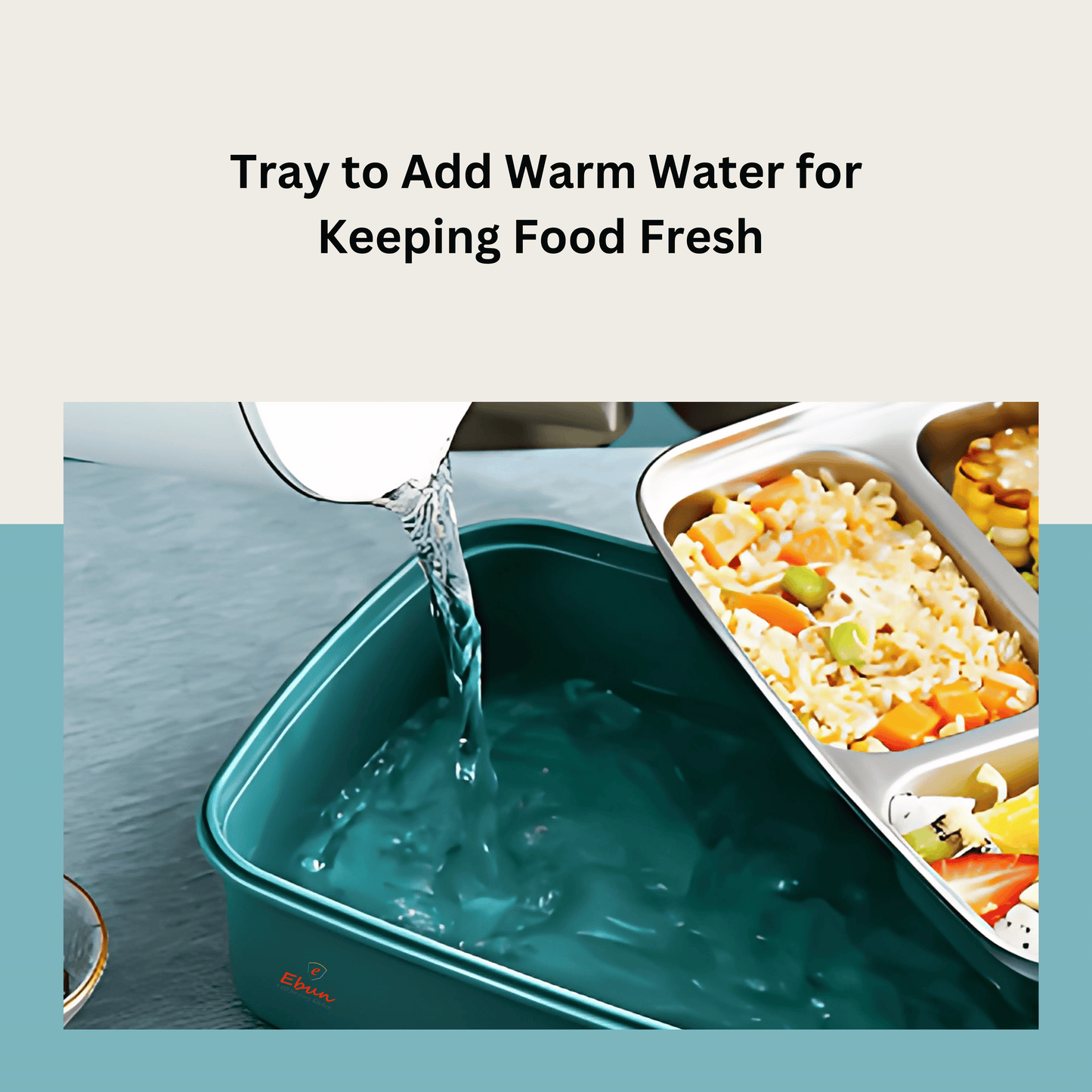 Ebun Stainless Steel Lunch Box for Kids for School - 1350 Ml