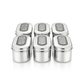 Ebun Stainless Steel Capsule Shape Top See Through Containers - 500 Gms