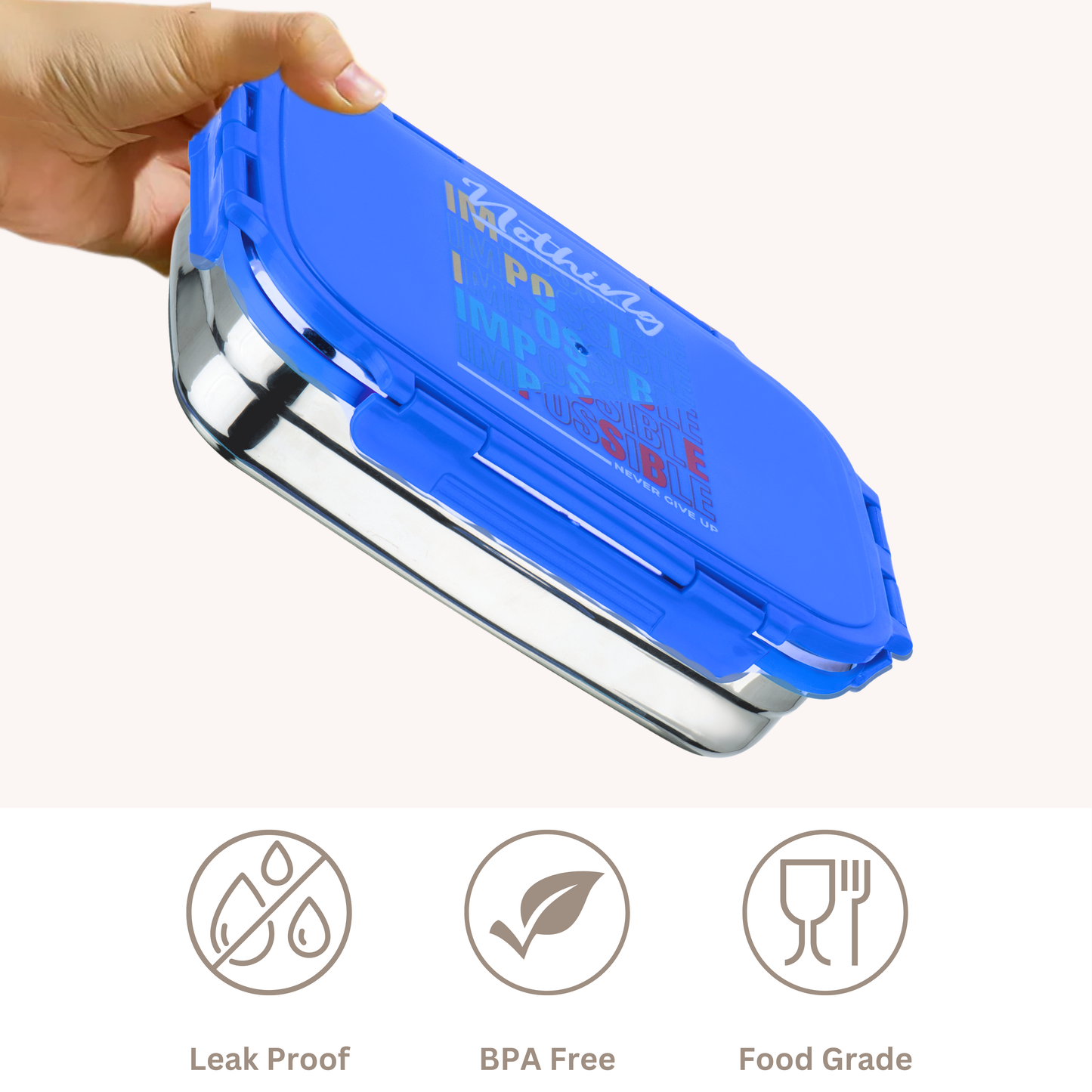 Ebun Stainless Steel Lunch Box for Kids for School - 800 Ml