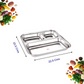 Ebun Stainless Steel 3 in 1 Pav Bhaji Plate with Compartments