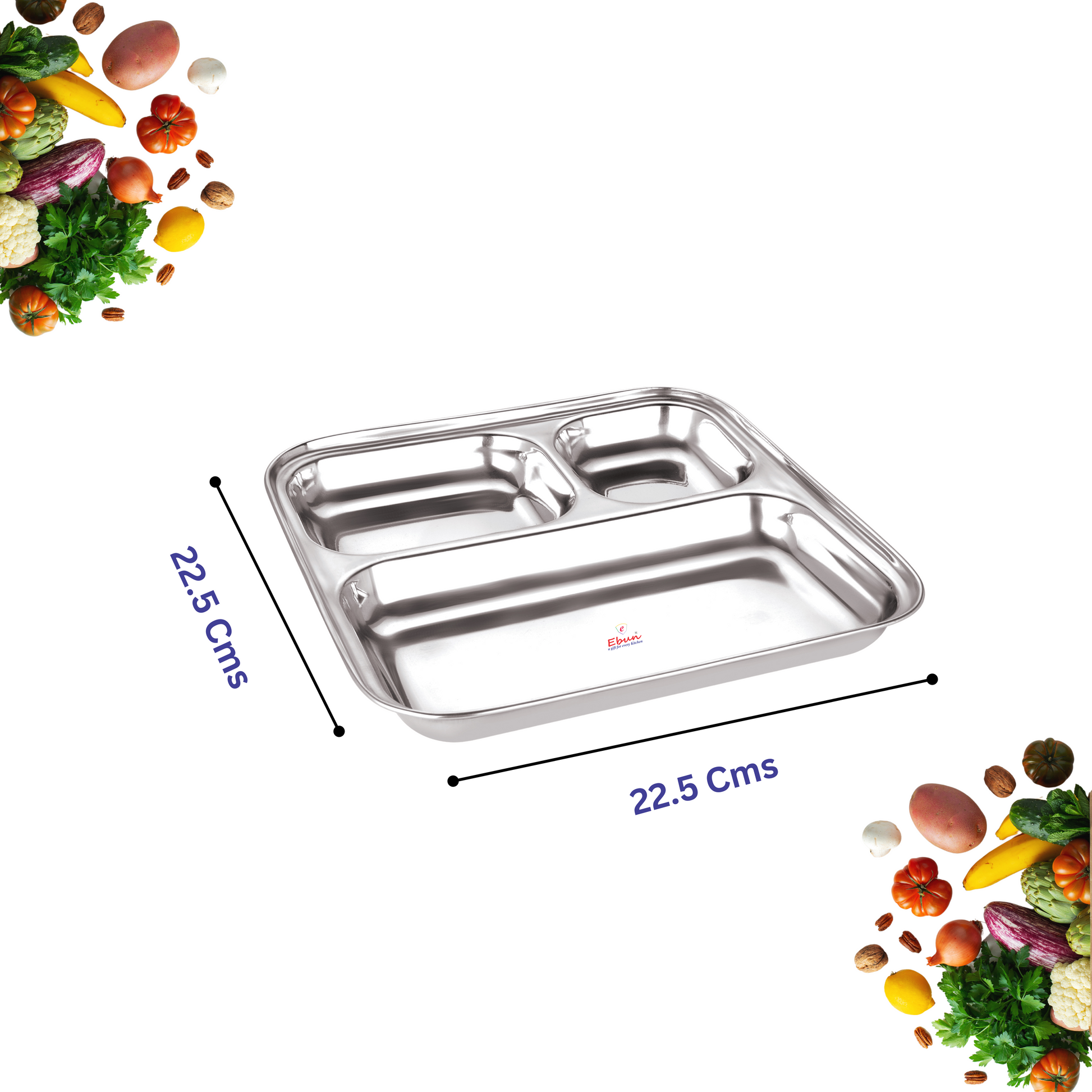 plates steel | steel plates for lunch | small steel plates | partition plates steel | plate steel | steel plate with compartments | steel plate for kids | square steel plates | steel plates set | steel plates set of 6 small size | steel plate set of 6 | stainless steel plates with compartments | stainless steel plate for kids | steel plates small