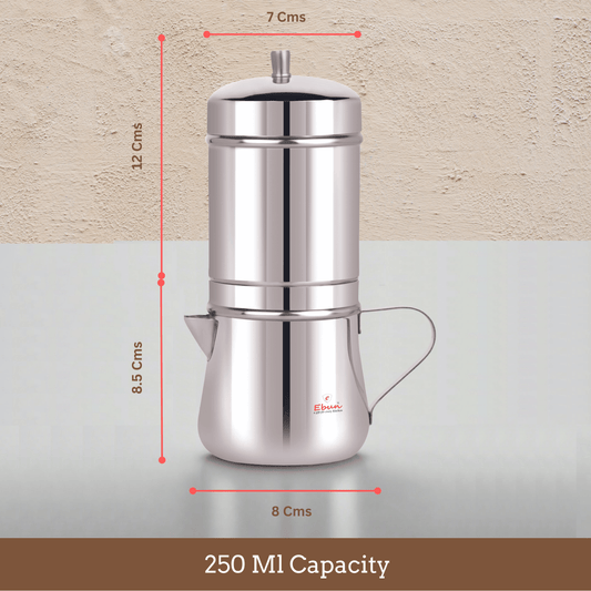 Ebun Stainless Steel Filter Coffee Decoction Maker - 250 Ml Capacity