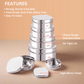 Ebun Mirror Polish Stainless Steel Chocolate Dabba 150 Ml to 750 Ml (Pack of 6)