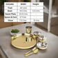 Ebun Stainless Steel 2 Side PVD Gold Plated Dinner Set - Pack of 1