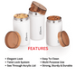 Ebun Stainless Steel Containers for Kitchen - 700 Ml Capacity (White)