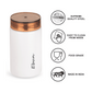 Ebun Stainless Steel Containers for Kitchen - 700 Ml Capacity (White)
