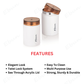 Ebun Stainless Steel Containers for Kitchen - 500 Ml Capacity (White)