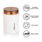 Ebun Stainless Steel Containers for Kitchen - 500 Ml Capacity (White)