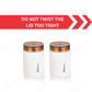 Ebun Stainless Steel Containers for Kitchen - 500 Ml Capacity (White)