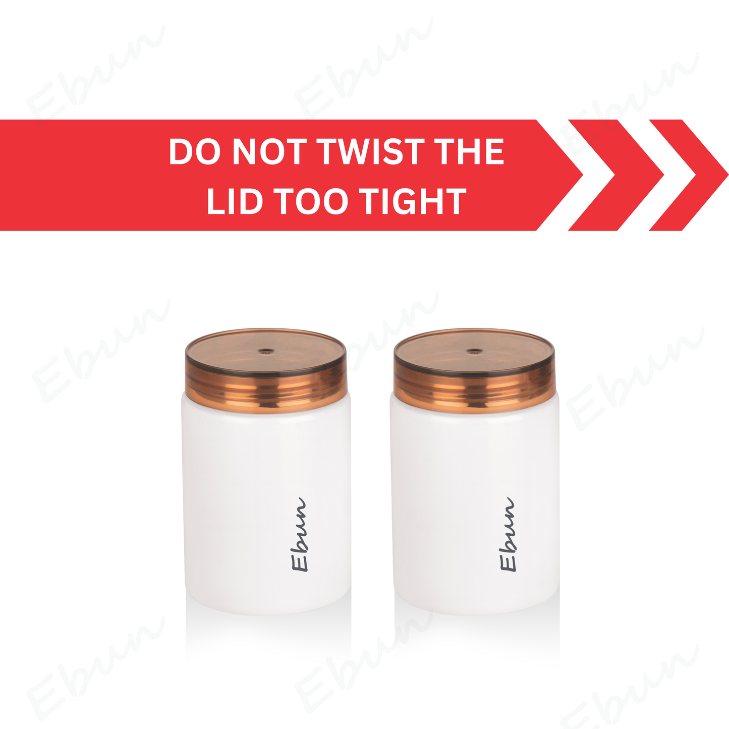 Ebun Stainless Steel Containers for Kitchen - 500 Ml Capacity (White)