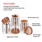 Ebun Stainless Steel Containers for Kitchen - 500 Ml Capacity