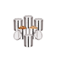 Ebun Stainless Steel Top See Through Containers Combo Set of 500 Gms - Pack of 6