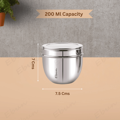 Ebun Stainless Steel Top See Though Containers
