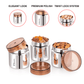 Ebun Small Stainless Steel Containers for Kitchen - 350 Ml Capacity