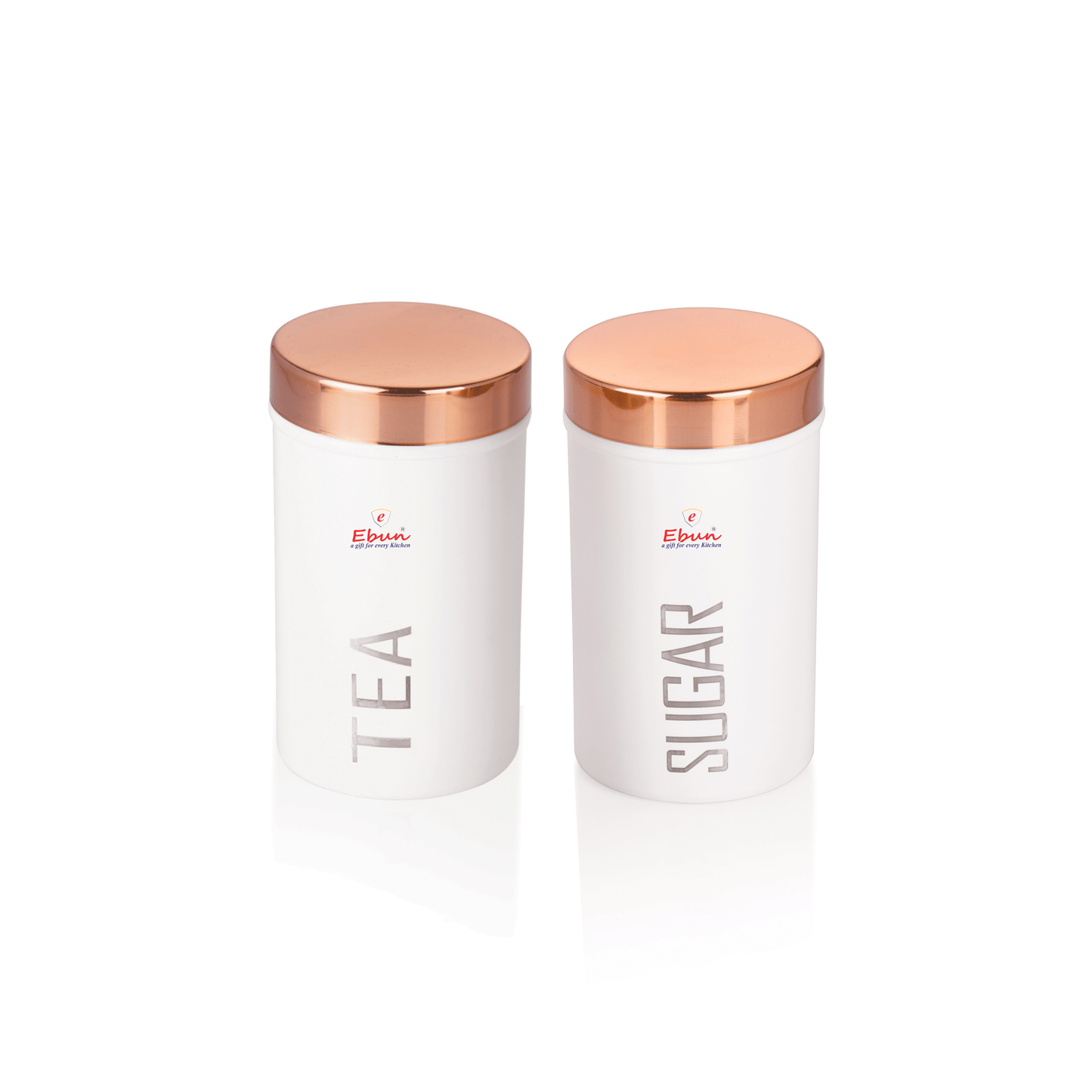Ebun Stainless Steel Sugar Tea Containers Set of 2 with the Capacity of 500 Gms Each