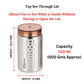 Ebun hand hammered stainless steel kitchen container, 700 ml, image 2