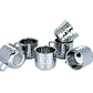 Ebun Stainless Steel Double Wall Hammered Small Size Tea Coffee Cups Set of 6 Small Size 60 Ml