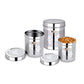 EBun Stainless Steel Laser Finish Floral Containers Set (Pack of 3)