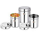 EBun Stainless Steel Mirror Polished Containers Set (Pack of 3)