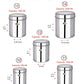 EBun Stainless Steel Mirror Polished Containers Set (Pack of 9)