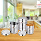 EBun Stainless Steel Laser Finish Floral Containers Set (Pack of 3)