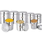 EBun Stainless Steel Silver Touch Containers Set (Pack of 8)