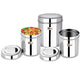 EBun Stainless Steel Mirror Polished Containers Set (Pack of 3)