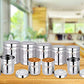 EBun Stainless Steel Laser Finish Floral Containers Set (Pack of 9)