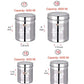 EBun Stainless Steel Laser Finish Floral Containers Set (Pack of 9)