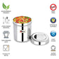 EBun Stainless Steel Mirror Polished Containers Set (Pack of 9)