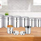 EBun Stainless Steel Mirror Polished Containers Set (Pack of 9)