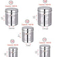 EBun Stainless Steel Laser Finish Floral Containers Set (Pack of 5)
