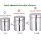 EBun Stainless Steel Silver Touch Containers Set (Pack of 6)