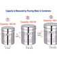 EBun Stainless Steel Laser Finish Floral Containers Set (Pack of 6)