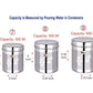 Ebun Stainless Steel Laser Finish Floral Containers Combo Set